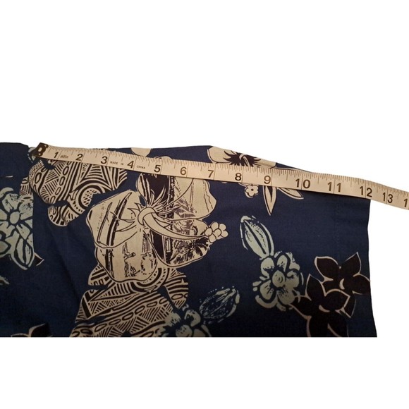 Joe Kealoha Reyn Spooner Men's Hawaiian Shirt Blue Floral - Picture 11 of 11